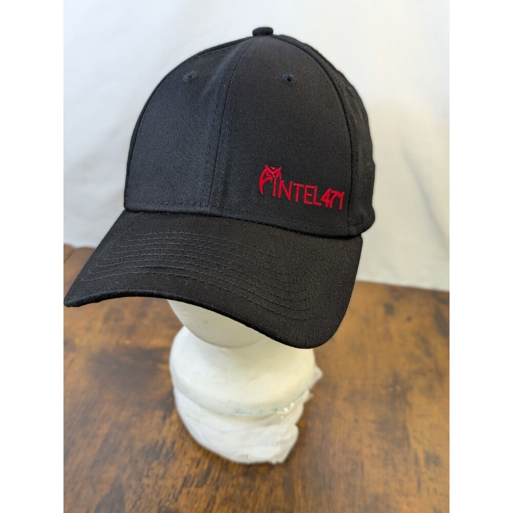New Era 39THIRTY Intel 471 Cyber Security Hat Cap S/M Small Medium Black Red